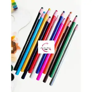 Picture of গ্লাস, সেলোফেন ফ্যাব্রিক, মেটাল, স্কিন, সিনা ভিনাইল নন টক্সিক আর্ট ক্রেয়ন্স মার্কিং পেন্সিল পেপার-মোড়ানো 12 পিস বিভিন্ন ধরণের রঙিন অঙ্কন মার্কিং জন্য পেইন্টিং পেন