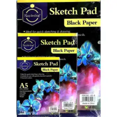 Picture of Keepsmiling স্কেচ প্যাড কালো কাগজ 150gsm উপলভ্য আকার a4 এবং a5 (20 শীট)