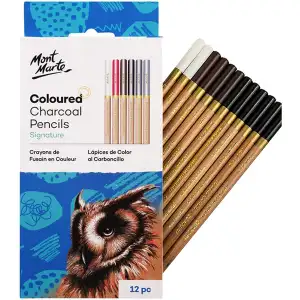 Picture of Mont marte সিগনেচার রঙিন চারকোল পেন্সিল 12pce