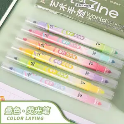 Picture of ডাবল-হেড ডাবল-কালার হাইলাইটার পেন 6 ইন 1