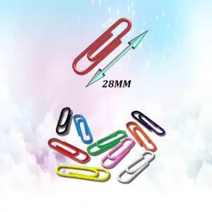 Picture of Wa3 প্লাস্টিকের প্রলেপ বিভিন্ন রঙের রত্ন ক্লিপ (5 বাক্স = 100 + ps) 28mm