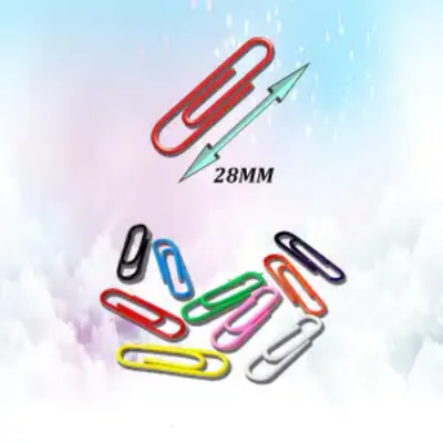 Picture of Wa3 প্লাস্টিকের প্রলেপ বিভিন্ন রঙের রত্ন ক্লিপ (5 বাক্স = 100 + ps) 28mm