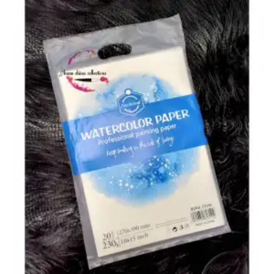 Picture of Keepsmiling জল রঙের কাগজ পেশাদার পেইন্টিং পেপার 20 শীট, 230g,10x15 ইঞ্চি
