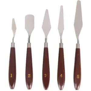 Picture of 5 পিস পেইন্টিং স্টেইনলেস স্টিল প্যালেট ছুরি ব্রাশ সেট