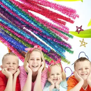 Picture of গ্লিটার ক্রিয়েটিভ আর্টস চেনিলে স্টেম ক্লাস প্যাক, 6 mm x 12 ইঞ্চি, 50 পিসের প্যাক (মিক্স)