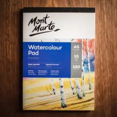 Picture of Mont marte প্রিমিয়াম ওয়াটারকালার প্যাড জার্মান পেপার 180gsm a5 15 শীট