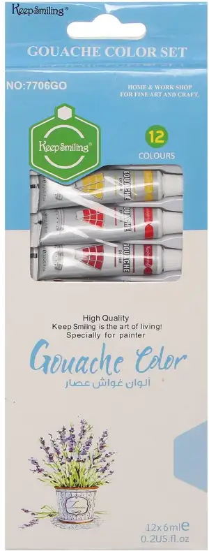Picture of Keepsmiling, 12 পিস, 6ml রঙ-পানি/গাউচে/তেল/এক্রাইলিক/ফ্যাব্রিক রঙ - water color