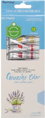 Picture of Keepsmiling, 12 পিস, 6ml রঙ-পানি/গাউচে/তেল/এক্রাইলিক/ফ্যাব্রিক রঙ - water color