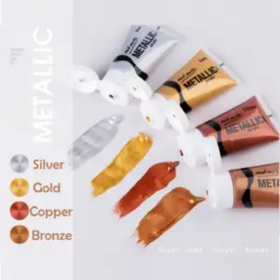 Picture of Mont marte ধাতব এক্রাইলিক পেইন্ট সেট 4 পিস প্রতিটি 50ml টিউব