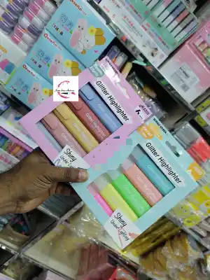 Picture of চকচকে গ্লিটার হাইলাইটার প্যাস্টেল ইফেক্ট/মেটালিক ইফেক্ট (1 সেটে 6 পিস)