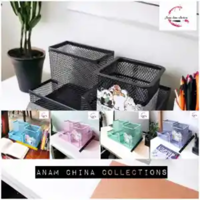 Picture of কাওয়াই মেশ অর্গানাইজার + পেন হোল্ডার 1 পিস (এলোমেলোভাবে পাঠানো রঙ