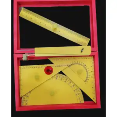 Picture of শিক্ষার জন্য কাঠের 5 পিস জ্যামিতি বক্স, পেশাদার জ্যামিতি সেট বড় আকারের কাঠের তৈরি