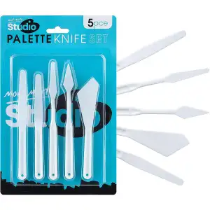 Picture of মন্ট মার্টে প্যালেট ব্রাশ প্লাস্টিকের তৈরি সেট-বিভিন্ন আকারের 5 পেইন্টিং স্প্যাটুলাস-পেইন্টস সহ কাজ করার জন্য আদর্শ পেইন্টিং ছুরি-নতুনদের, পেশাদার এবং শিল্পীদের জন্য পুরোপুরি উপযুক্ত