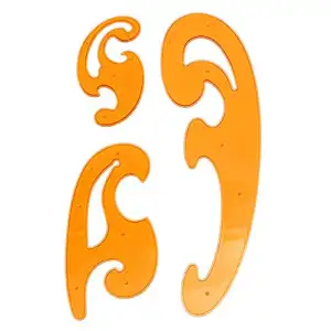 Picture of 3 পিস কার্ভ টেম্পলেট পেইন্টিং ড্রাফটিং ড্রইং স্টেনসিল সেলাই ক্র্যাফট রুলার