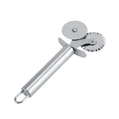Buy Pizza Cutter Stainless Steel Round and jig jag Shape Double Knife at Best Price In Bangladesh