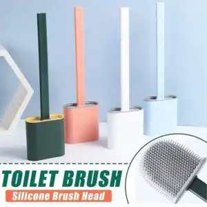 Buy New Silicone Toilet Cleaning Brush And Holder Set -1Pcs at Best Price In Bangladesh