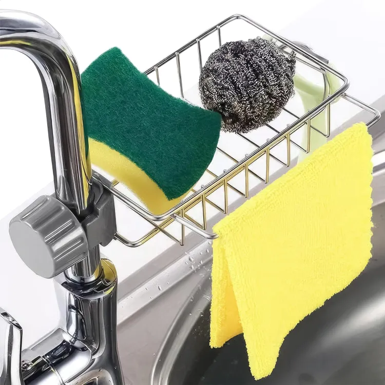 Buy Stainless Steel Faucet Rack Kitchen Sing Organizer Holder-1Pcs at Best Price In Bangladesh