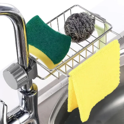 Buy Stainless Steel Faucet Rack Kitchen Sing Organizer Holder-1Pcs at Best Price In Bangladesh