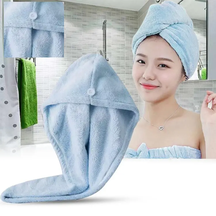 Buy Hair Drying Towel Ultra Water Absorbent Twist Hair Turban Drying Cap Hair Wrap at Best Price In Bangladesh