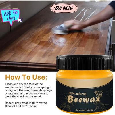 Buy Mintiml Beewax Wood Polish Polisher Polishing Compound Wax Floor Seasoning Furtniture Wrap Care Magic Repair Traditional All- Purpose Wood - 2 Pack at Best Price In Bangladesh
