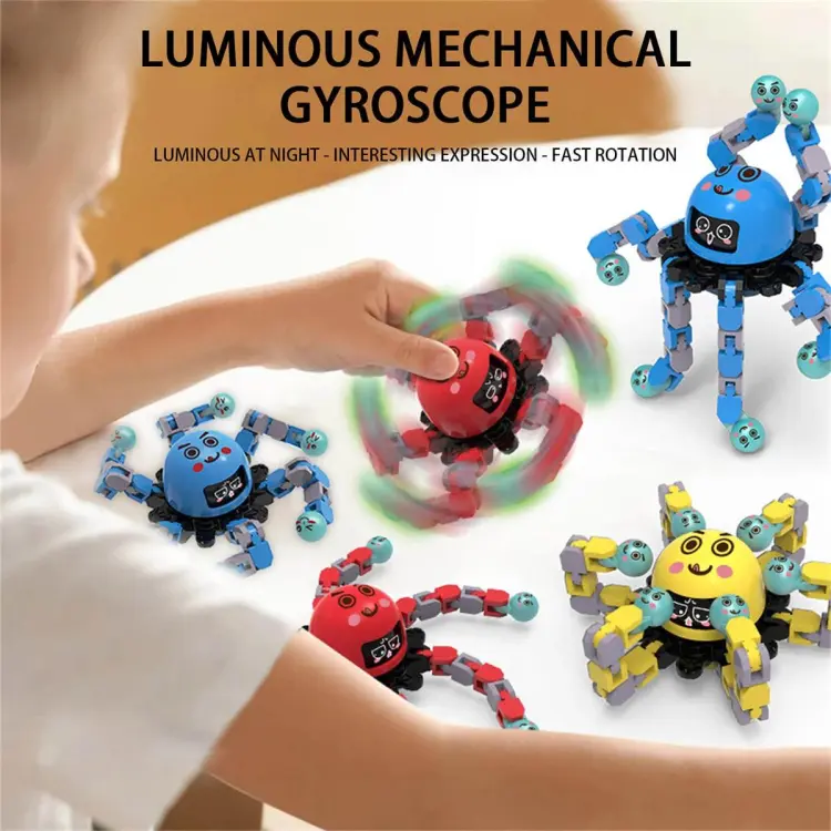 Buy Transformable Fingertip Spinner, 1Pcs of Fun Cartoon Face Swap Fidget Spinner Glow in The Dark, Deformable DIY Mechanical Chain Robot Fingertip Gyros, Decompression Gift for Children and Adults at Best Price In Bangladesh