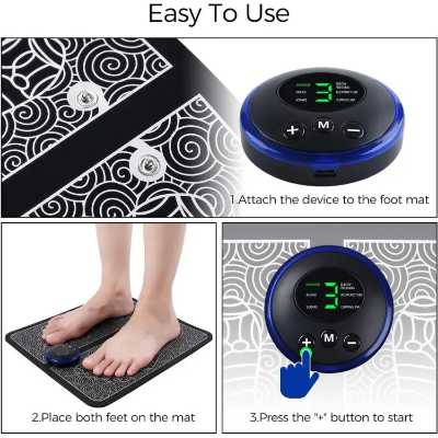 Buy EMS Foot Massage Mat Automatic Electric Physiotherapy Tens Massager Relax 9 Gear - Body Massager at Best Price In Bangladesh