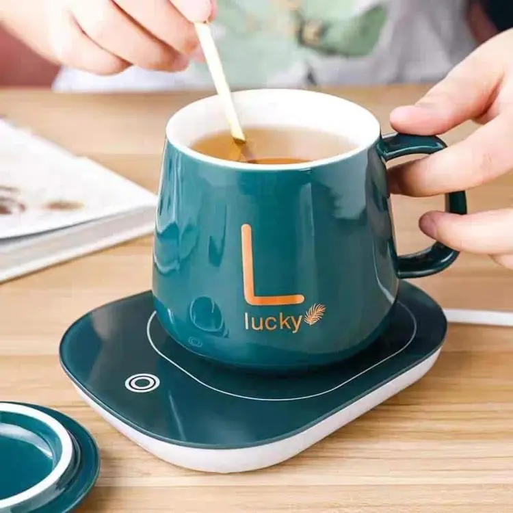 Buy Cup Heater Coffee Mug Warmer Timer Heating Coaster Smart Thermostatic Heating Pad Hot Plate Hot Milk Coffee Cup Warmer at Best Price In Bangladesh