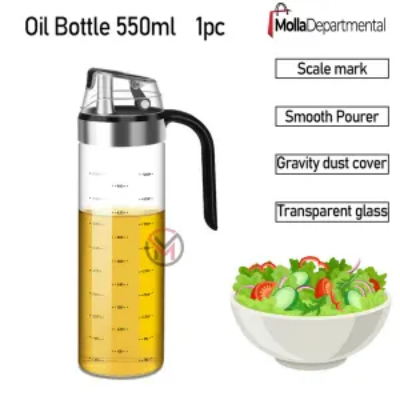 Buy Large Olive Oil Dispenser Bottle Auto Flip Condiment Container Automatic Cap and Leakproof Vinegar Glass Cruet at Best Price In Bangladesh