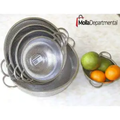 Buy Stainless Steel Kitchen Sink Fine Mesh & Strong Handle Food Basket 6 Pcs set at Best Price In Bangladesh