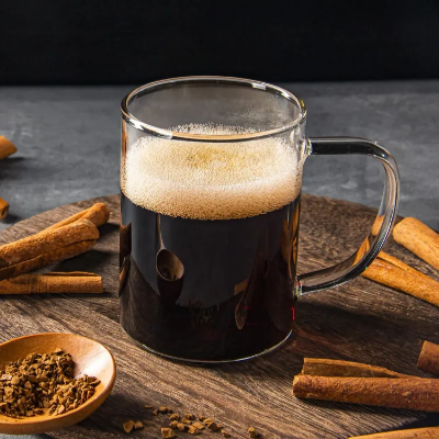 Buy 1 pcs 450ml 15.2oz Wholesale High Borosilicate Clear Transparent Glass Tea Cups GPB19 at Best Price In Bangladesh