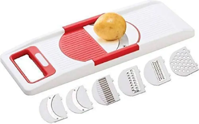 Buy Bright Unbreakable Abs Plastic 6-in-1 Slicer Greater Set, 7-Pieces,Vegetable Slicer with 6 Set of Blade at Best Price In Bangladesh