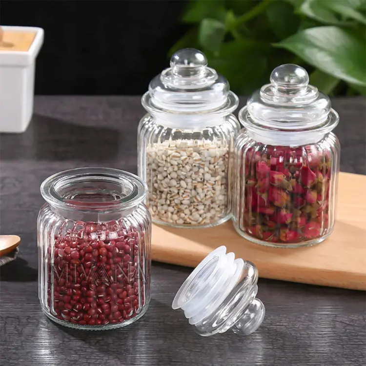 Buy 3pcs 300ml Glass Jars with Lids Small Mason Jars Candy Cookie Coffee Tea Seeds Nuts Spice Jar Buffet Jar Decoration DIY Jars 7.5 cm Dia. x 13cm H at Best Price In Bangladesh