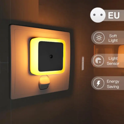 Buy Auto On/Off Mini Wall LED Night Light Bedroom Nightlight at Best Price In Bangladesh