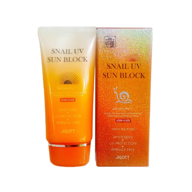 Buy Jigott Snail Uv Sun Block Cream SPF50 + / PA +++ 70mll at Best Price In Bangladesh
