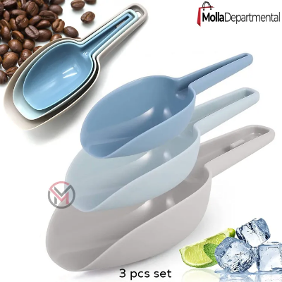 Buy Plastic Kitchen Flour Scoop Set of 3, Ice Scoop Bar Scooper for Cans, Flour, Dry Food, Popcorn, Coffee Beans, Candy, 1.7/3.4/5.1 oz at Best Price In Bangladesh