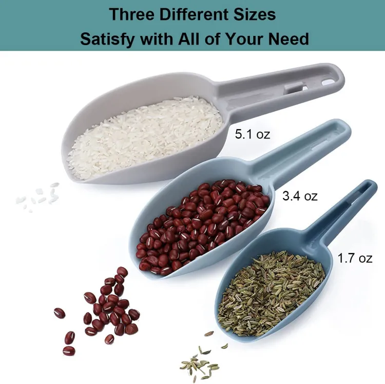 Buy Plastic Kitchen Flour Scoop Set of 3, Ice Scoop Bar Scooper for Cans, Flour, Dry Food, Popcorn, Coffee Beans, Candy, 1.7/3.4/5.1 oz at Best Price In Bangladesh