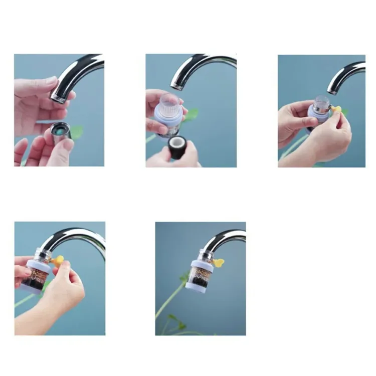 Buy 6 Layers Faucet Water Purifier Nozzle Coconut Charcoal Medical Stone Kitchen Accessories Home Water Filter at Best Price In Bangladesh