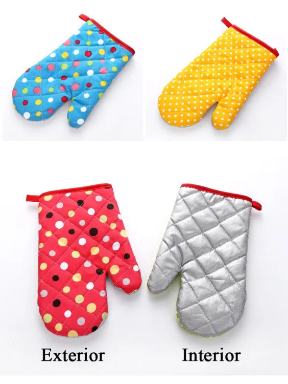 Buy 1Pcs Anti-scalding Oven Gloves Kitchen Gadgets Printed Dots Heat Insulation Pad Gloves Hand Clip Tray Holder at Best Price In Bangladesh
