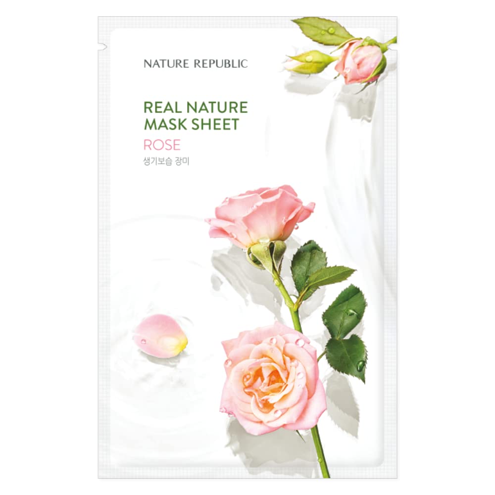 Buy Nature Republic Real Nature Rose Extract Moisturizing Face Mask Sheet (Pack of 2 Pcs)  at Best Price In Bangladesh