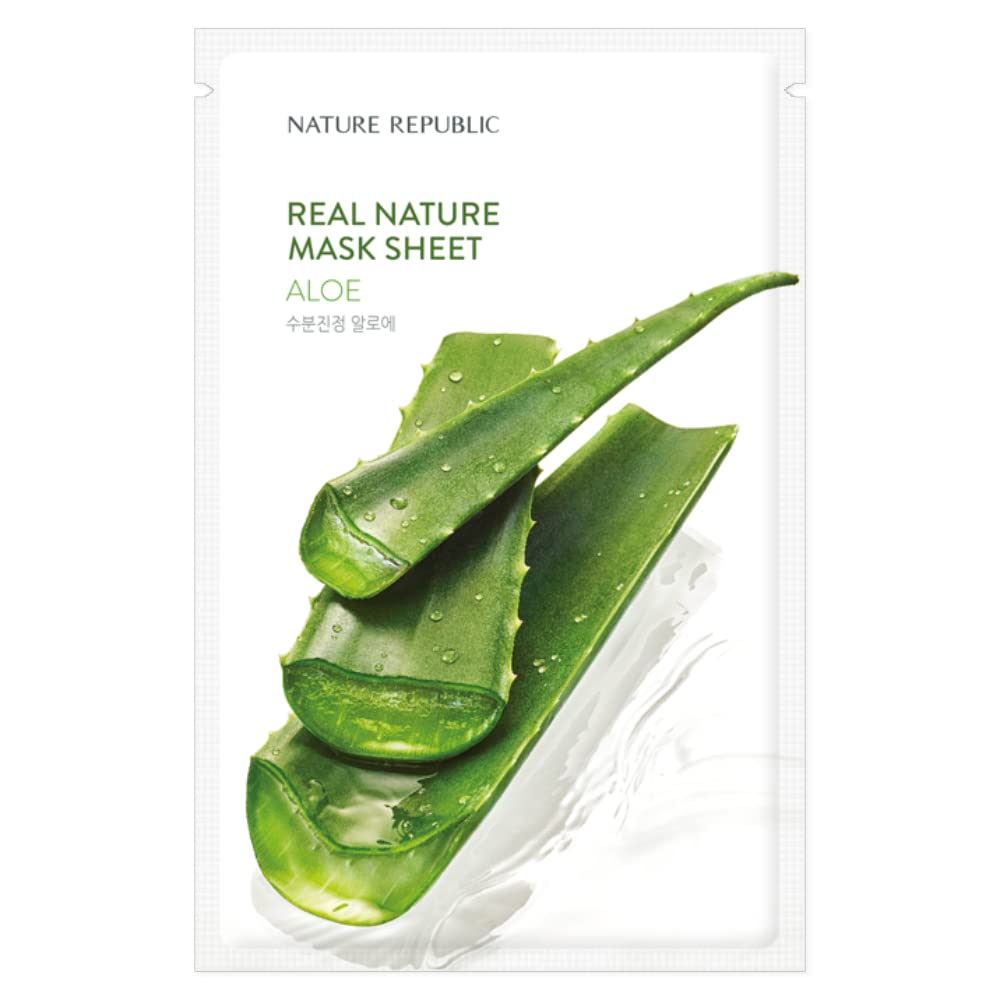 Buy Nature Republic Real Nature Aloe Extract Moisturizing Face Mask Sheet (Pack of 2 Pcs)  at Best Price In Bangladesh