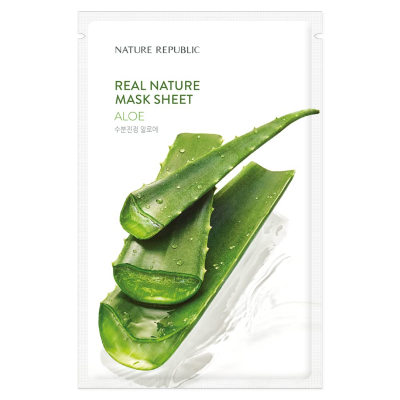 Buy Nature Republic Real Nature Aloe Extract Moisturizing Face Mask Sheet (Pack of 2 Pcs)  at Best Price In Bangladesh