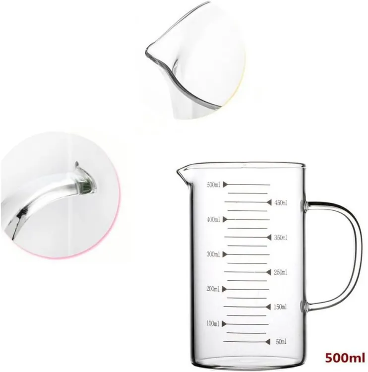 Buy Borosilicate Glass Measuring Cup with Spout 500ml at Best Price In Bangladesh