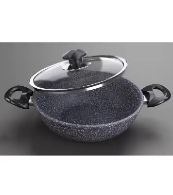 Buy TPR NS Marble Coated Karai With Lid 22 CM at Best Price In Bangladesh