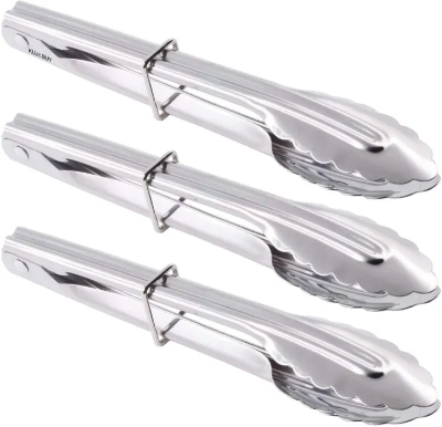 Buy Set of 3 stainless steel conch tongs for food with sliding rings. Quality Construction - Dishwasher Safe - Metal - Kitchen Accessories - Kitchen Accessories at Best Price In Bangladesh