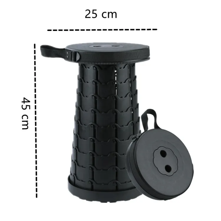 Buy Stylish Addition - Outdoor Retractable Stool Portable Folding Camping Chair Adjustable Height Plastic Fishing Chair - Sustainable Choice at Best Price In Bangladesh