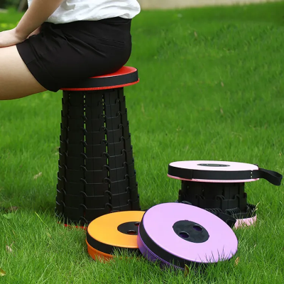 Buy Stylish Addition - Outdoor Retractable Stool Portable Folding Camping Chair Adjustable Height Plastic Fishing Chair - Sustainable Choice at Best Price In Bangladesh