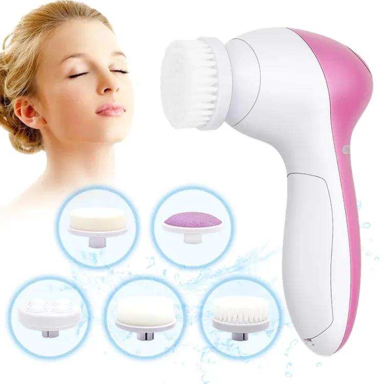Buy 5 in 1 Face Cleansing Brush Silicone Facial Brush Deep Cleaning Pore Cleaner Face Massage Skin Care Waterproof Facial Brush at Best Price In Bangladesh