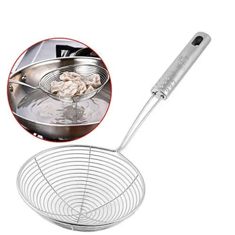 Buy 1 pcs(3 size) Tarjali Deep Fry Jhara Mesh Laddle Jharni Wire Skimmer with Handle for Perfect Oil Extraction at Best Price In Bangladesh