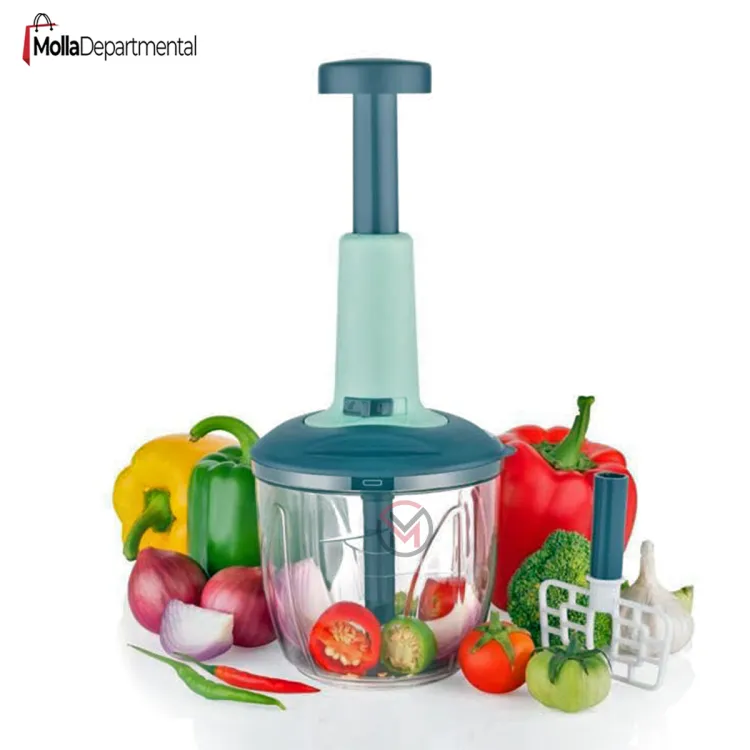 Buy Refined Taste - Push Chopper Plastic Vegetable Chopper Cutter, Vegetable Push Chopper for Kitchen, 3 Sharp Stainless Steel Blades, at Best Price In Bangladesh