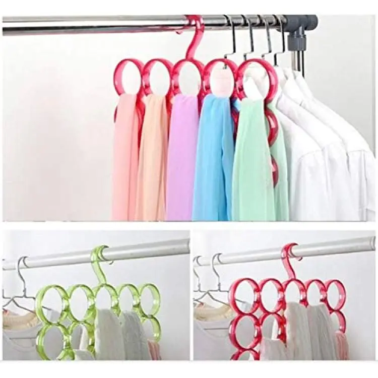 Buy 15 Holes Scarf Tie Rack ABS Shawl Storage Holder Space Saving Sundries Hook Hanger Home Storage Racks Decor Room - Hanger at Best Price In Bangladesh